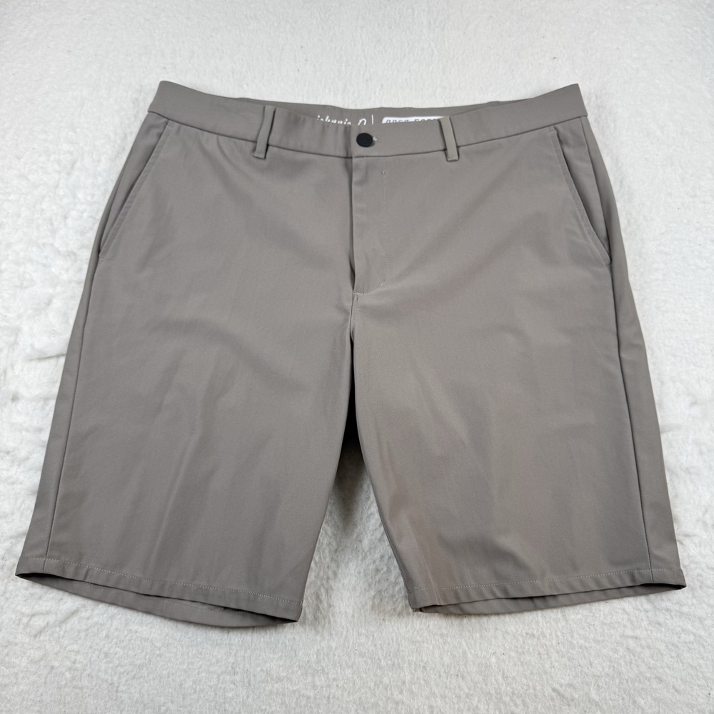 Johnnie-O Shorts Mens Size 35 Beige Prep-Formance Chino 9 Inseam Golf Casual